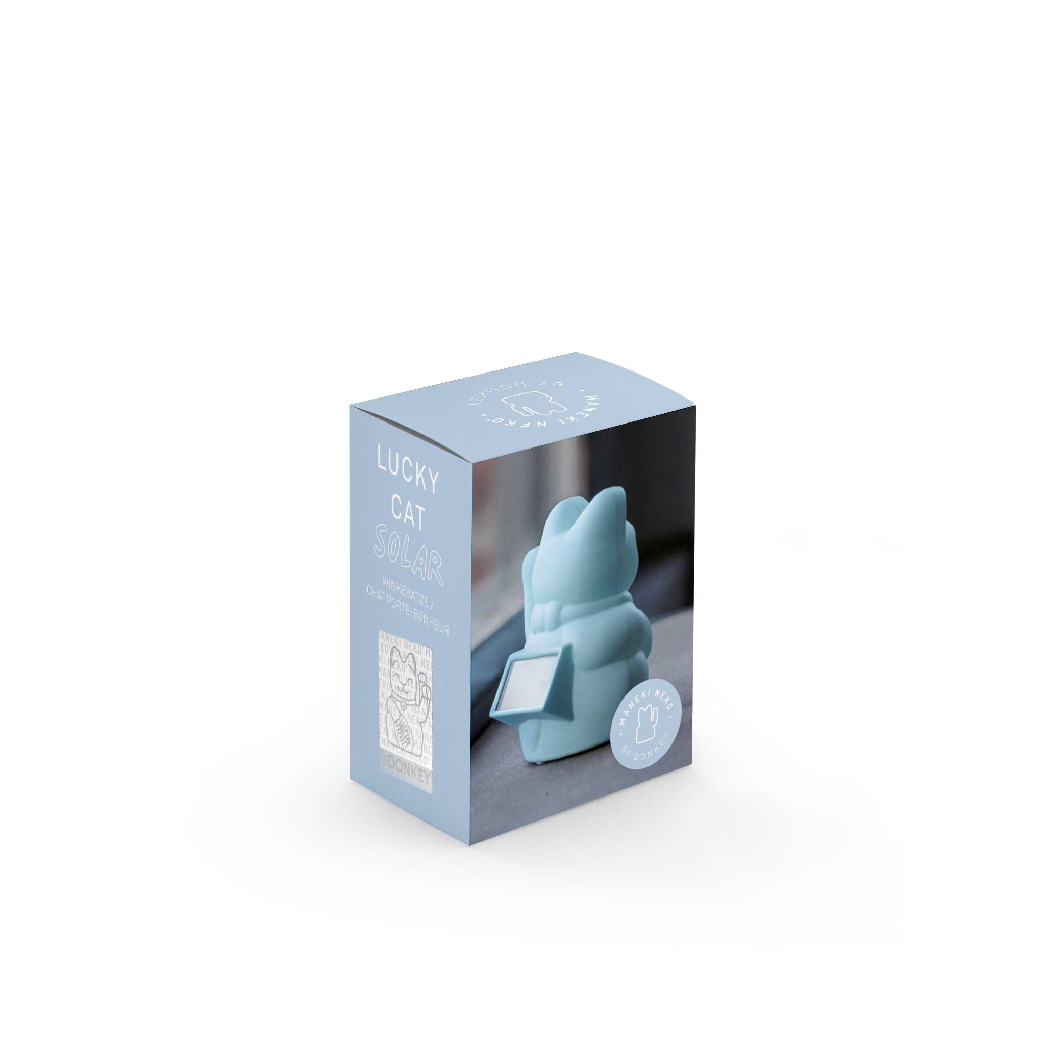 Donkey Lucky Cat Solar Light Blue
