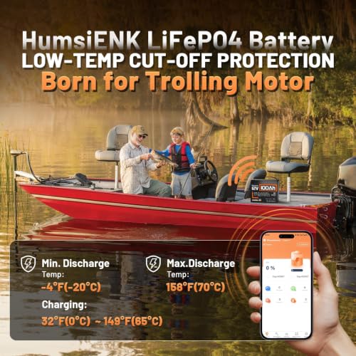 Image of 2 Pack 12V 100Ah LiFePO4 Lithium Battery with Bluetooth (Group 24) | 15000+ Deep Cycles, Built-in 100A BMS & Low-Temp Protection, Max. 1280Wh Energy for RV /Boat /Off-Grid /Solar System /Home Backup