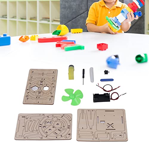 Kit de Montagem de Ventilador de Cabeça MóVel, Modelo de Ventilador de Madeira Não TóXico para Exper