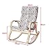 SoBuy® Silla de relada, mecedora, sillón de relada, beige, FST15-W (Mecedora)