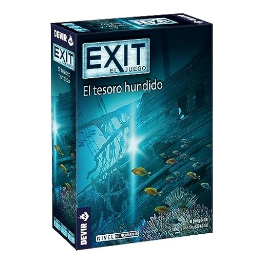 Devir - Exit: El Tesoro Hundido, Español, Juego de Mesa con Amigos, Escape Room, Juegos de Misterio para Adultos (BGEXIT7) | Ya disponible en tu tienda friki favorita! En mundofriki.es!