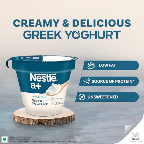 Image of Nestle a+ Greek Yoghurt - Unsweetened & Low Fat, 90g