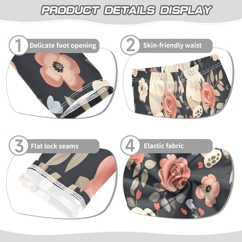 Toddler Girls Leggings Printed Yoga Pants Leggings Bears and Beautiful Roses for Kids3