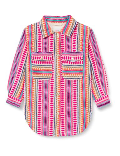 NALLY Chaqueta Camisera Camiseta, Multicolor Pink, 122 cm para Niñas