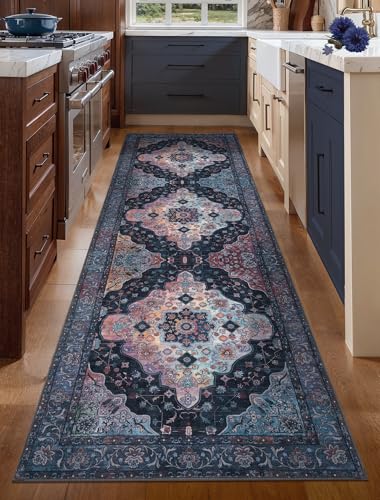 Image of Tangsoo 2.6x8 Washable Hallway Runner Rugs, Non Slip Vintage Runners Rug