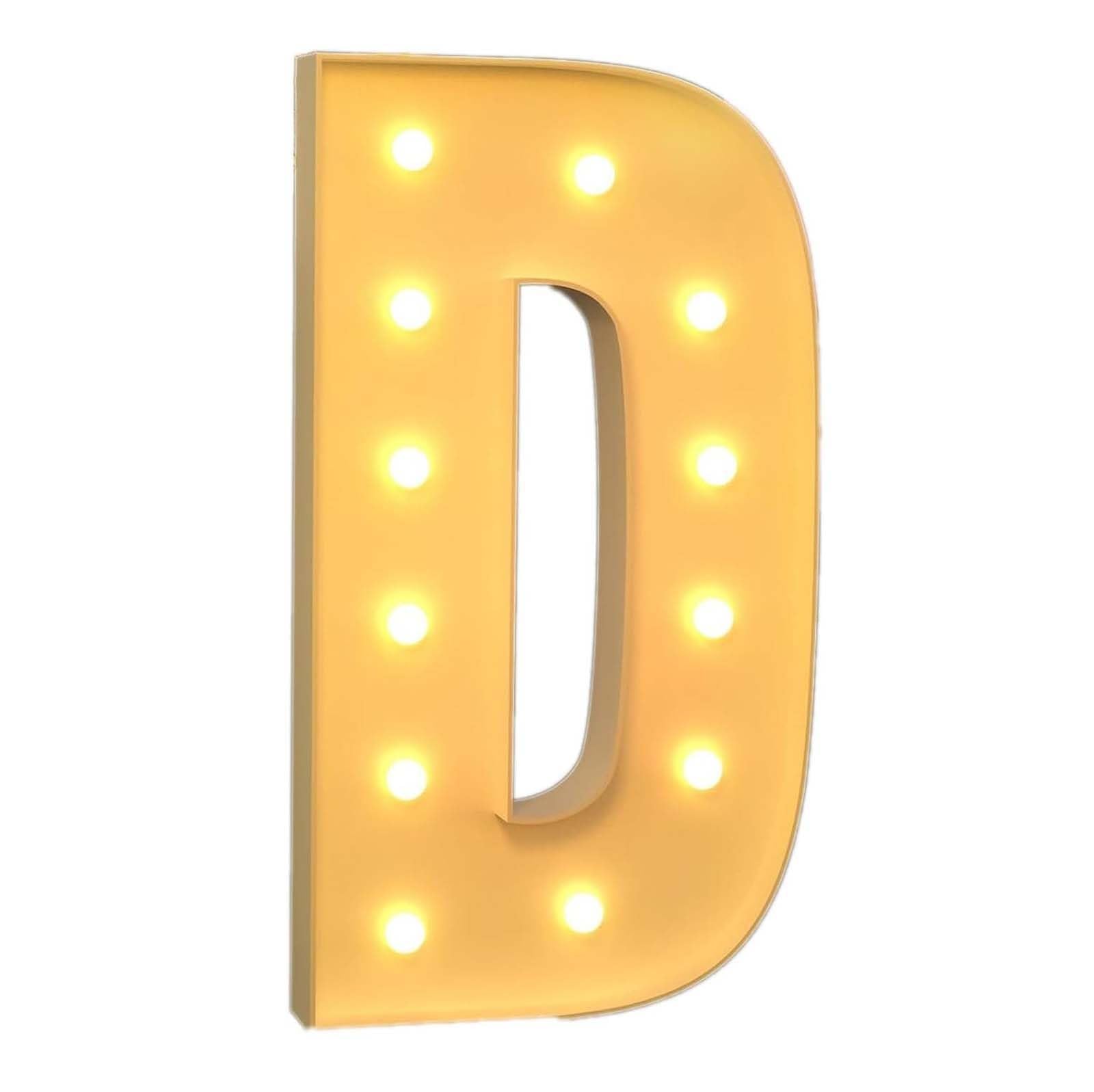 LED-Buchstabenlichter, Schild mit 26 leuchtenden Buchstaben, für Nachtlicht, Hochzeit, Geburtstag, Party, Weihnachten, Lampe, Zuhause, Bar, große DIY-Partydekorationen (Color : D, Size : 100CM)