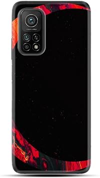 Kılıfland Xiaomi Redmi Note 9 Pro ile Uyumlu Silikon Kılıf, Desen, Exclusive Red Moons, Siyah