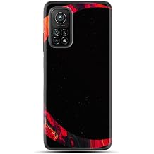 K l fland Xiaomi Redmi Note 9 Pro ile Uyumlu Silikon K l f, Desen, Exclusive Red Moons, Siyah