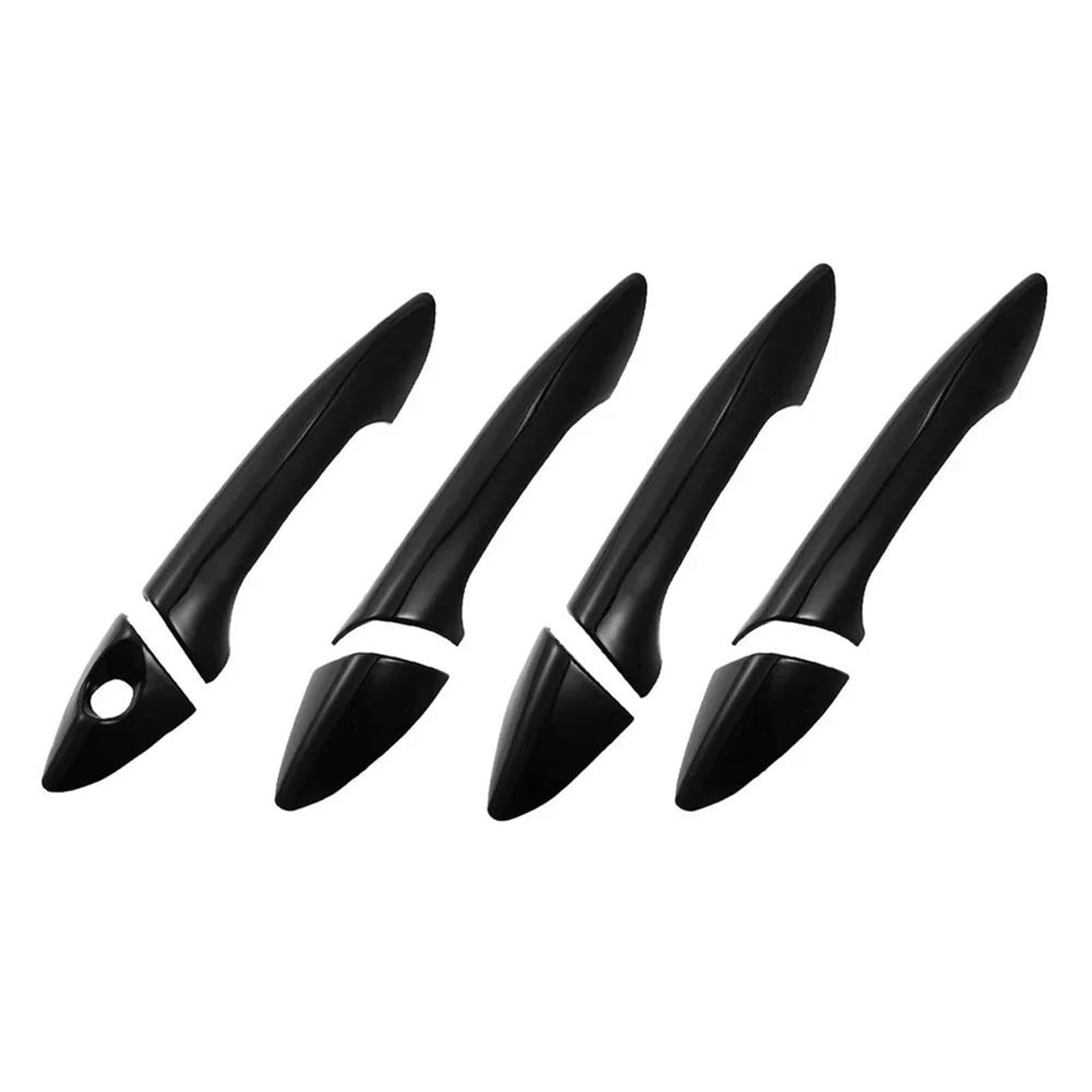 YESKIT LHD Car Door Handle Cover Trim Accessories Protect Decor for Hyundai I30 2012-2016(Normal Black)