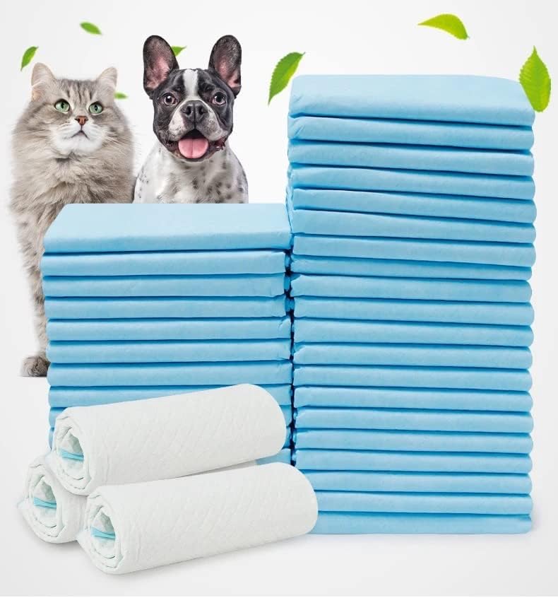 Miniatura 2 de Almohadillas de orina para perros y mascotas almohadilla de entrenamiento forros de jaula 40 unidades grandes 23 x 23 pulgadas azul