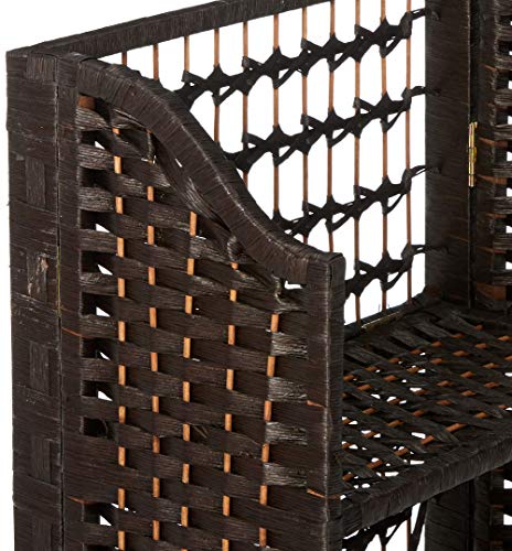 Oriental Furniture 33" Natural Fiber Shelving Unit - Mocha #TOP3