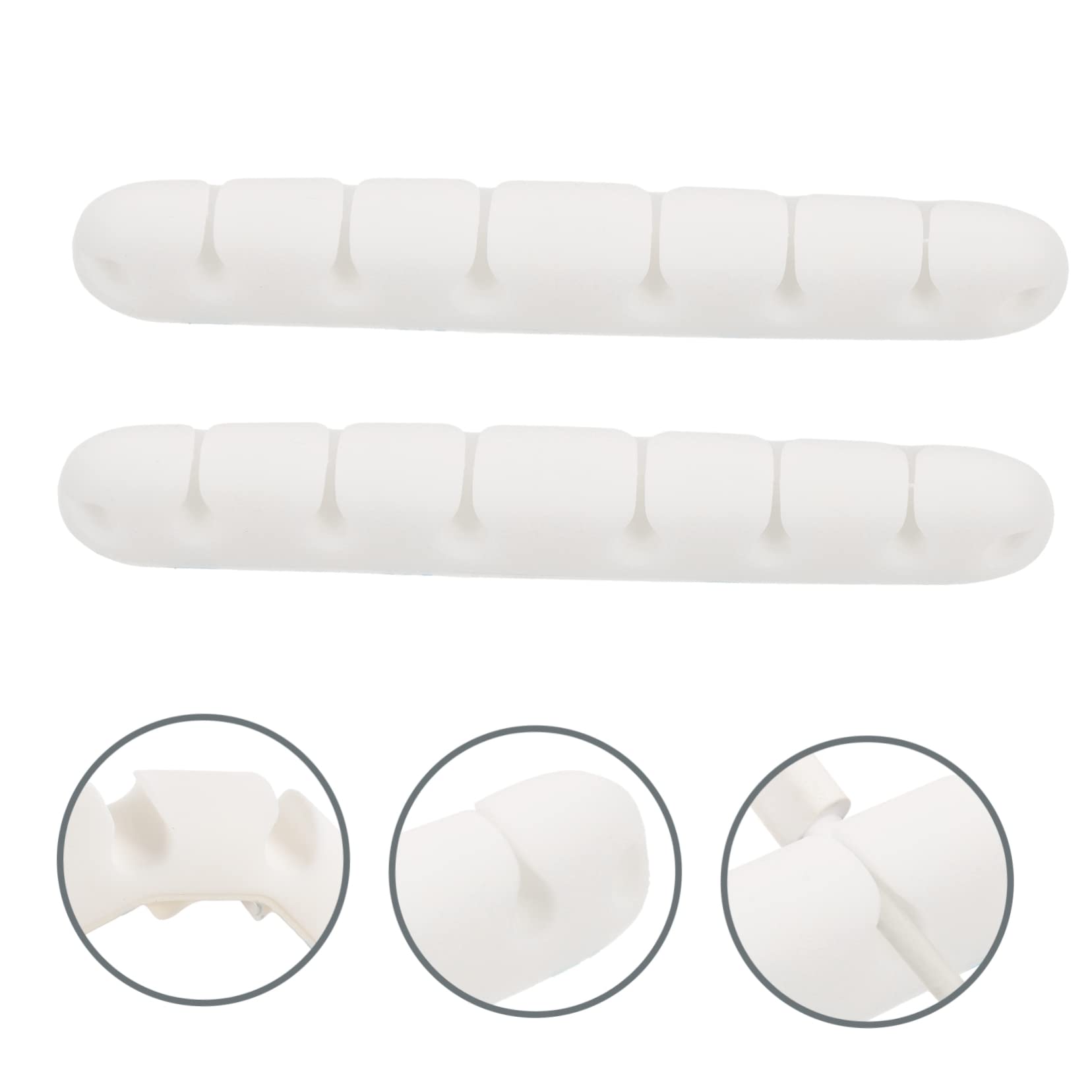 DOITOOL 5sets Silikon Klebstoff Kabel Clip Cord Organizer 8 Slots Draht Für Desktop Daten 2 Stücke * 5