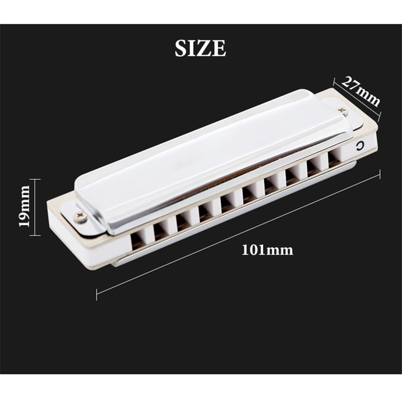 Armonica Tremolo A 24 Fori Chiave in C Strumenti Musicali Armonica Professionali A Buona Tenuta d'Aria Armonica per Principianti (Color : B Key)