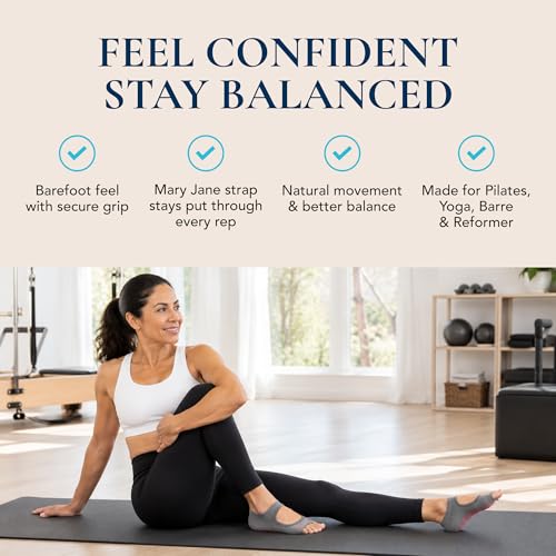Image of Tucketts Allegro Toeless Pilates Socks with Grips for Women, Non-Slip Open-Toe Grip Socks, Yoga, Barre, Dance, Reformer, Home