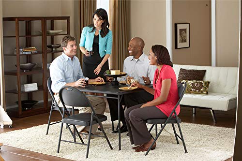 Cosco 14696BLK1E 34 Inch Square Vinyl Top Folding Card Table thumb #3
