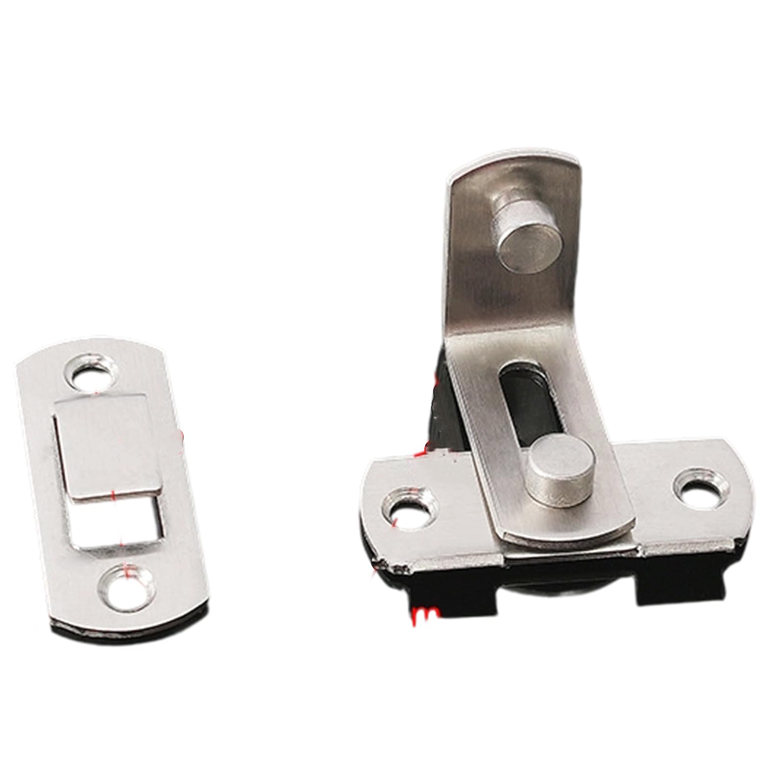 Jazuaiao Small 90Egree Righ Of 2 Untarnished Door Latches Strong Security Hook For Sliding Entrances Barn Entrances Pet Enclosures Strong Door Secure