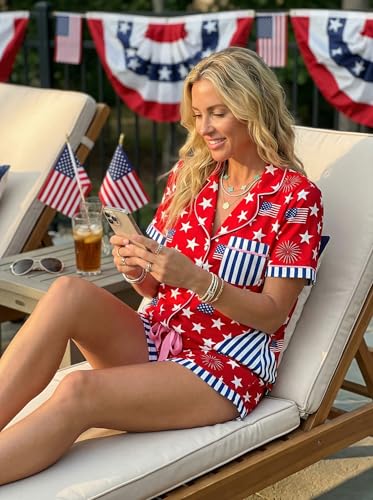 Image of KevaMolly Women Novelty Knotted Candy Cane Christmas Pajama Set