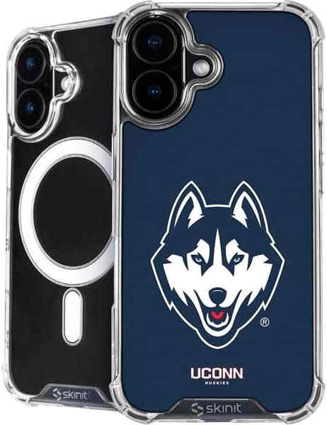 Skinit Phone Case Compatible with MagSafe iPhone 16 - Officially Licensed University of Connecticut Huskies UConn Design