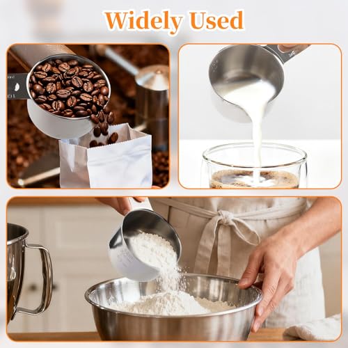 Medidor de acero inoxidable 1 taza 240ml miniatura 6