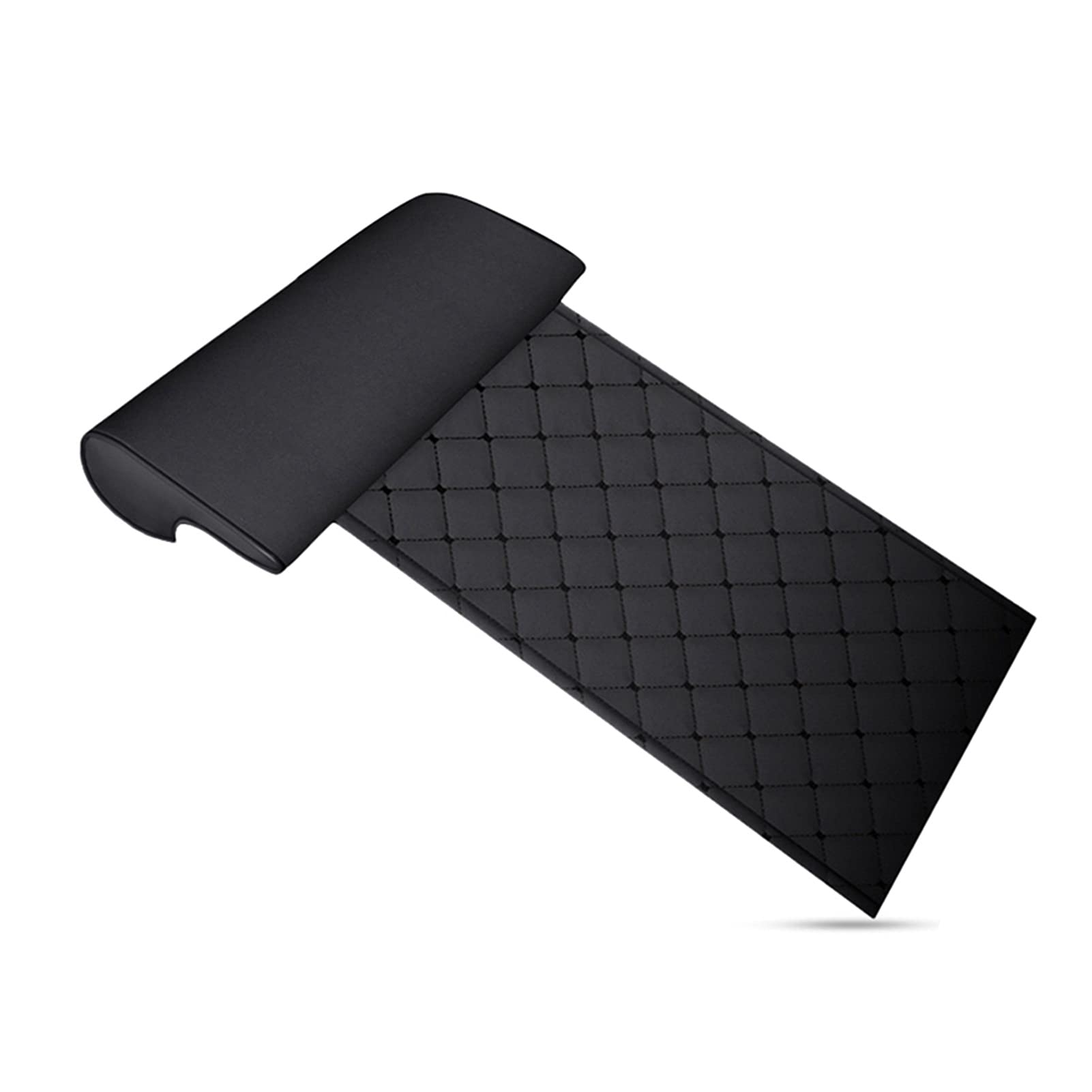 Almohadilla para Pierna De Cuero para Asiento De Automóvil Color Negro Universal Funda Volante Funda Volante Coche