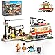 Lumibricks Heritage-Straßenbahn und -Haltestelle Bausatz mit Licht, Vintage-Dekor, mit 2 Szenen: Straßenbahn und Bar-Wagen, kompatibel mit Modular Buildings,1274Pcs,Alter 16+, L9084