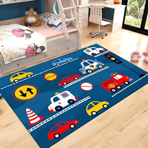 カーペット ラグ 道路 キッズ プレイマット ロードマップ 80*120cm 長方形 赤ちゃん カラー 洗える 絨毯 丸洗い かわいい 洗濯可能 親子ゲーム 保育園 遊びマット 洗濯可能 子供部屋 保温 ラグマット キッズ ベビー 遊べる 防音 子供部屋マ