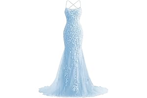 Stacees Lace Applique Mermaid Prom Dresses 2024