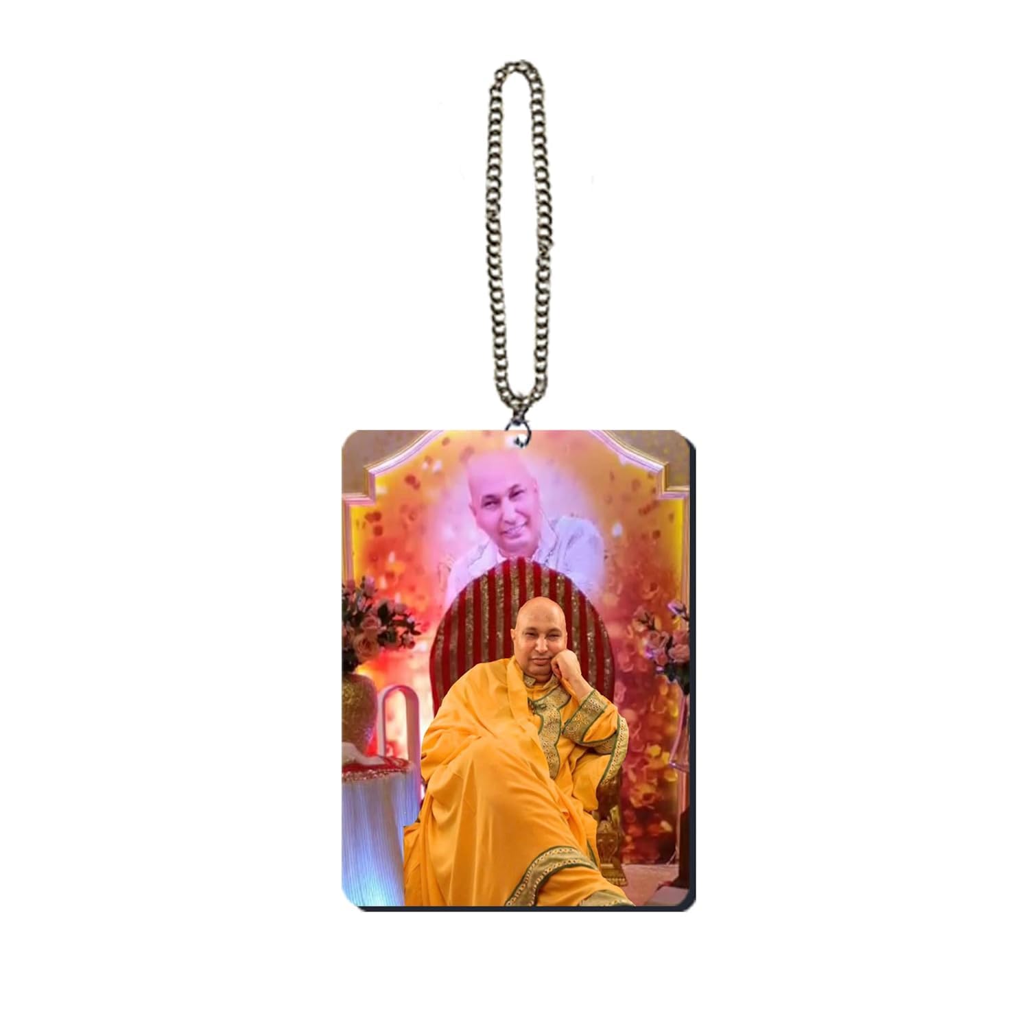 MAYJAI Jai Guru Ji Printed Car Hanging Accessories | Car Dashboard Photo Hanging Ornament | Rear Mirror Hanging Interior Decor (CH-5)