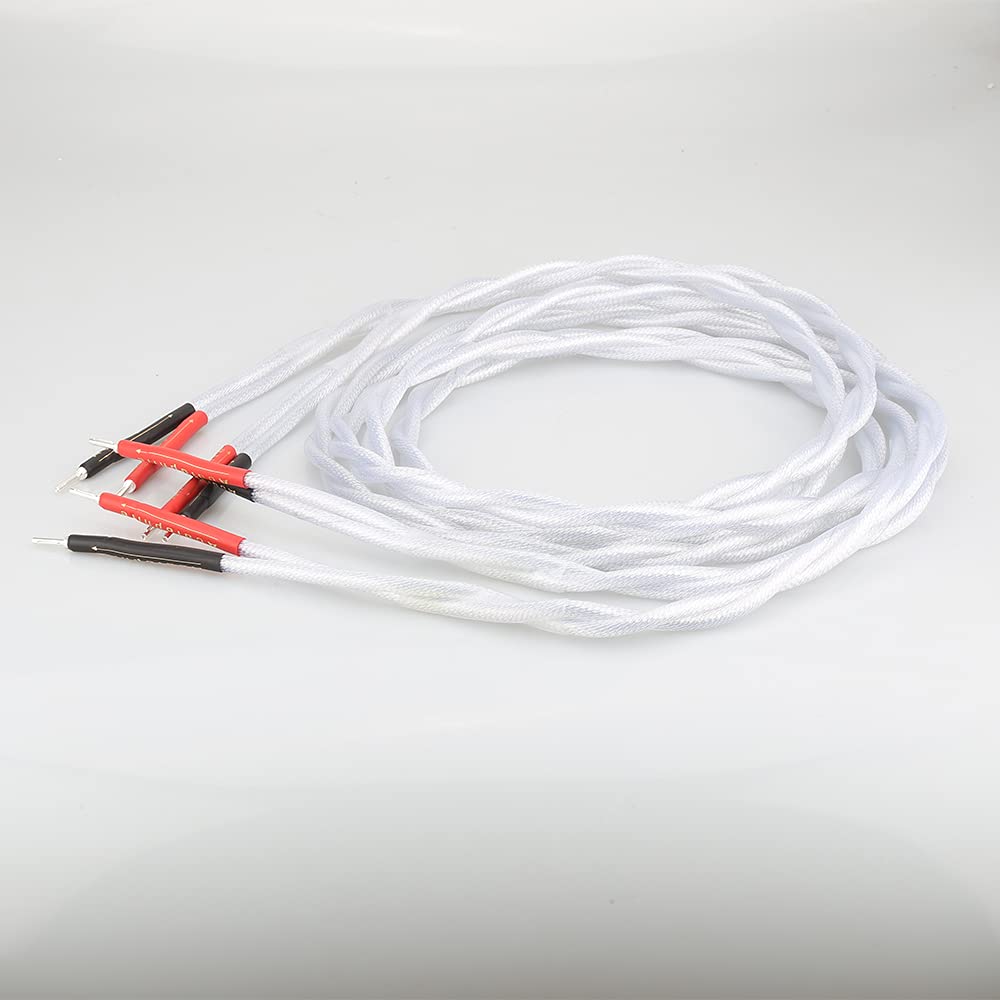 Cavo Altoparlante Placcato Argento A58 di Alta qualità 5N Single HiFi 4 Cavi Altoparlante Argento Placcato Cavo Altoparlante (Length : 1.5m)