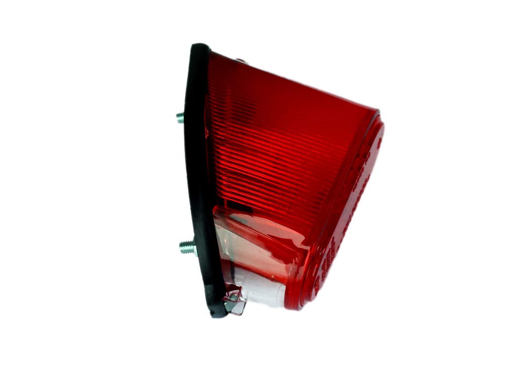 Rücklicht oval, Motorrad, Rot, Weißglühend, Polykarbonat, Kugellampe