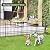 Metal Garden Fence 28 in x 11.7 ft, Dog Fence Outdoor for Yard
