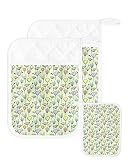 2 Pack Pocket Pot Holders, Spring Tulip Floral Hot Pads for Kitchen Heat Insulation Potholders, Colo