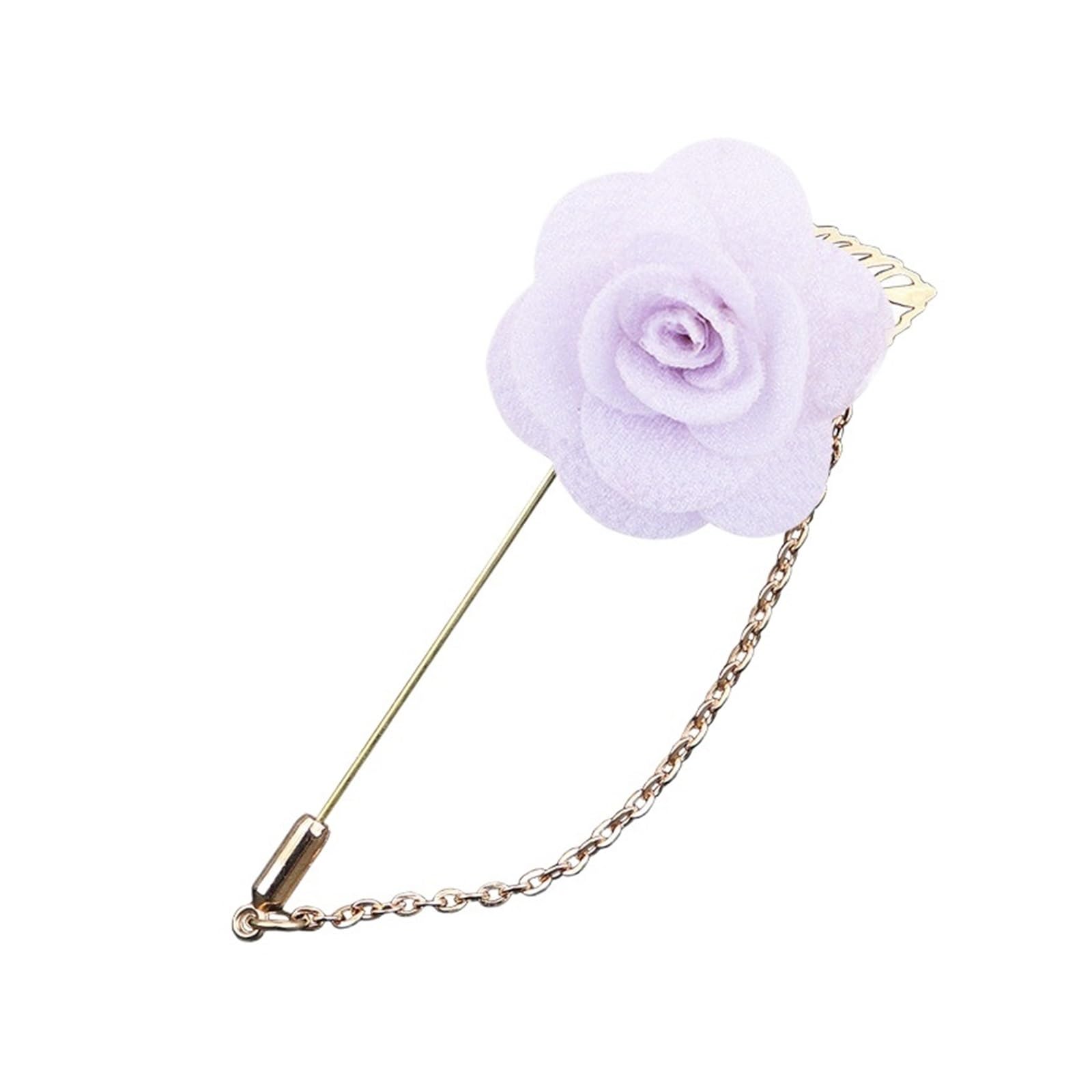 UJEDFHV Wedding Simulation Rose Corsage Wedding Boutonniere Groom Brooch Pins Buttonhole Groomsmen Corsage Artificial Rose Camellia Flower Pin Prom Party Accessories For Proms