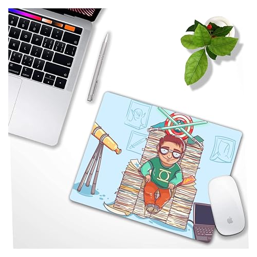 Image of Paper Plane Design - Geek Nerd - Anti Skid Non Slip Rubber Mouse Pad of Computers. Size - 9 x 7 inches.d32