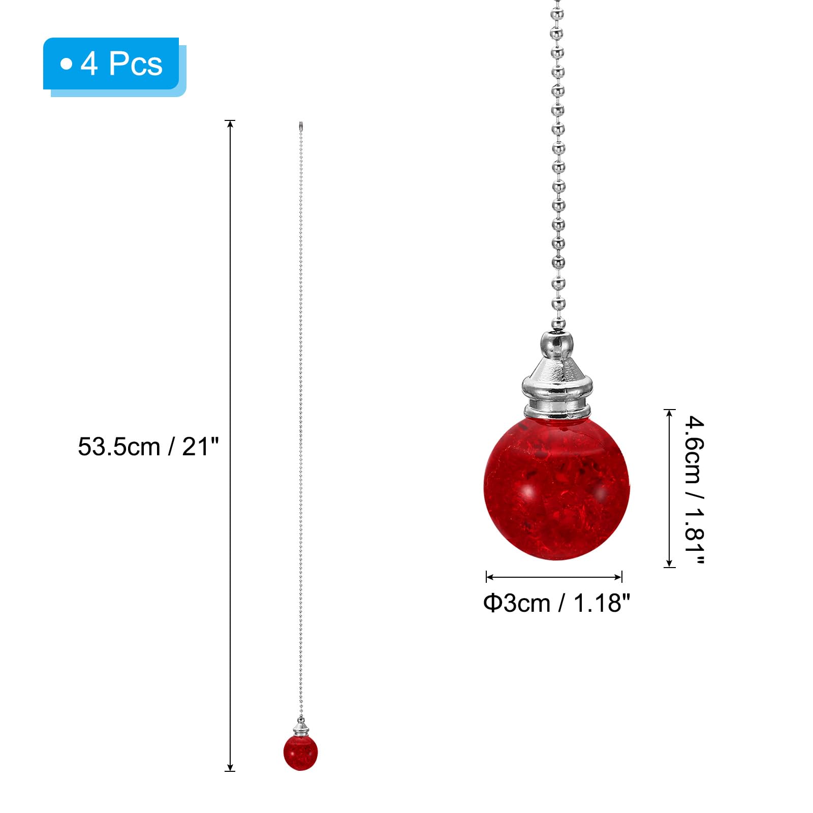 PATIKIL 21 Inch Ceiling Fan Pull Chain Extender Sets - Image 2