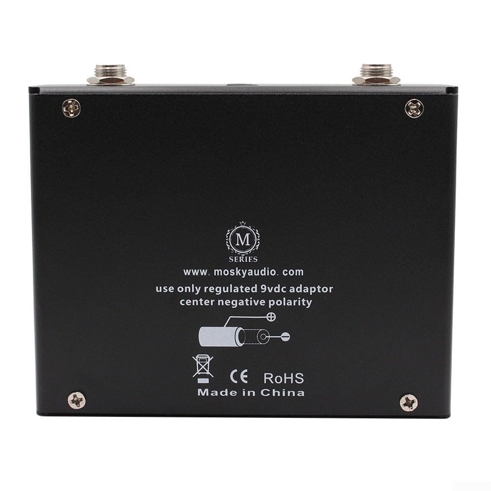 MOSKY SPINDRIFT - Pedal de efectos de guitarra digital con tempo de grifo, perilla de selección de 8 modos, controles de mezcla y tiempo, alimentación de 9 V CC para guitarra eléctrica