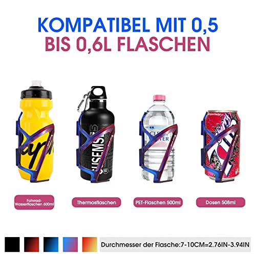 West Biking Flaschenhalter Fahrrad, langlebige ultraleichte Kunststoff Wasserflaschenhalter, leichte PC Getränkehalter für Fahrrad, Radfahren Flaschenhalter Käfige für MTB, Rennrad, Mountainbikes