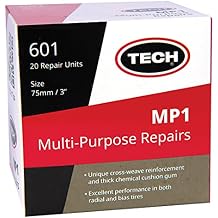 MP-1 Multi-Purpose Tire Repair Patch, 3" 75mm - Puncture Repair Unit for Radial and Bias Tires - Round, Box of 20