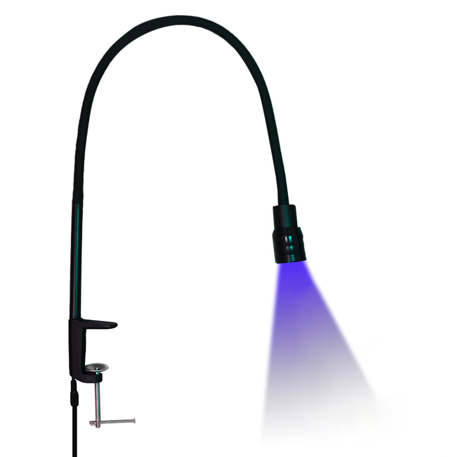 Sonew Lampa UV do Suszenia Paznokci o Mocy 10 W, Szybko Utwardzająca się, Elastyczna Lampa do Kleju do Paznokci i Rzęs z Zaciskiem Stołowym, 9-biegowa Dioda LED, Wtyczka USB,