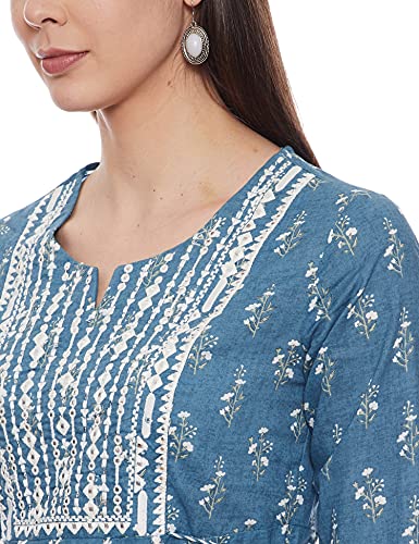 Image of BIBA Women Cotton A Line Printed Kurti