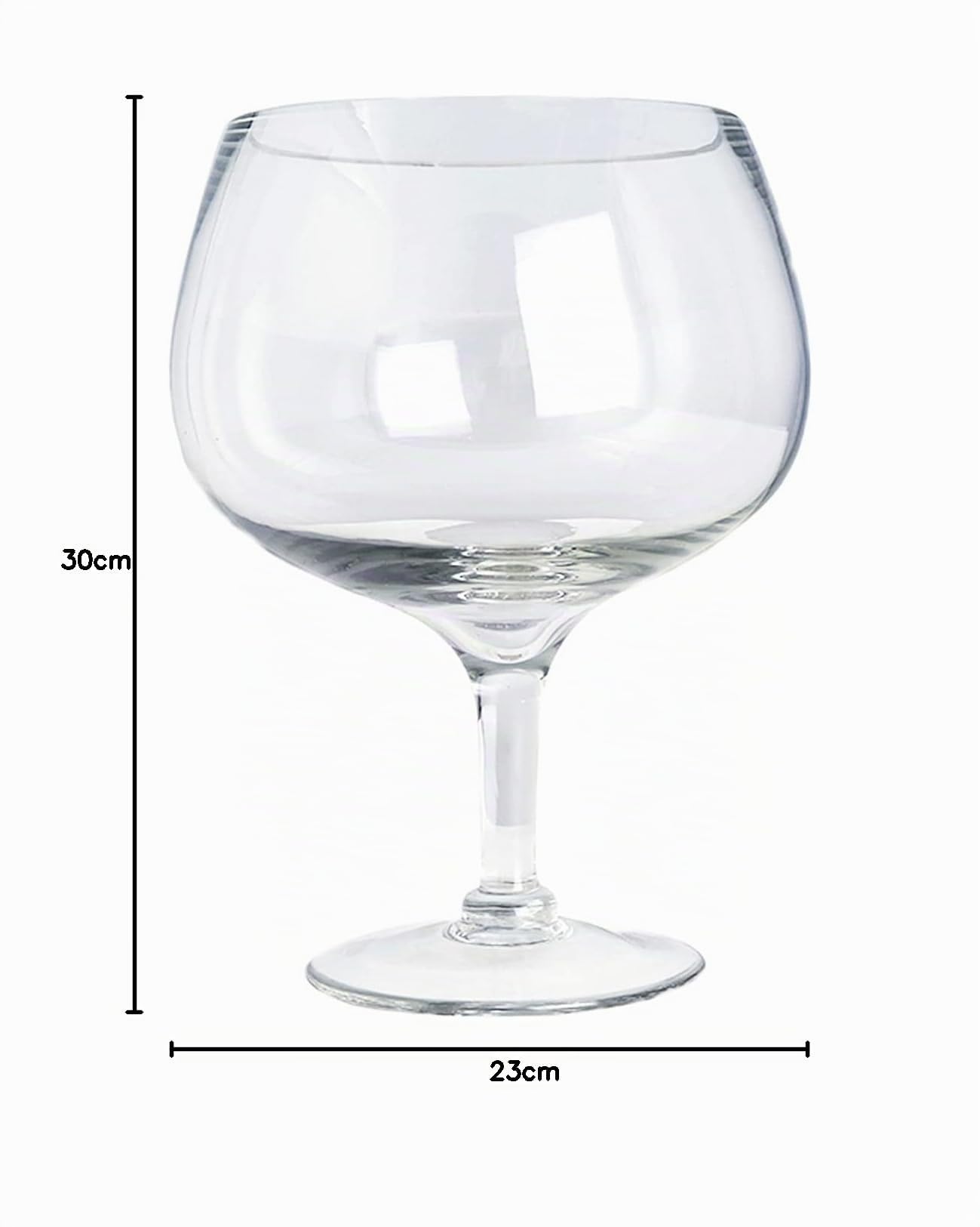 YUANXIN Copa de vino gigante Vaso creativo de gran tamaño Copa de champán extra grande Taza de cerveza Copas de vino tinto (30 * 23 * 23cm)