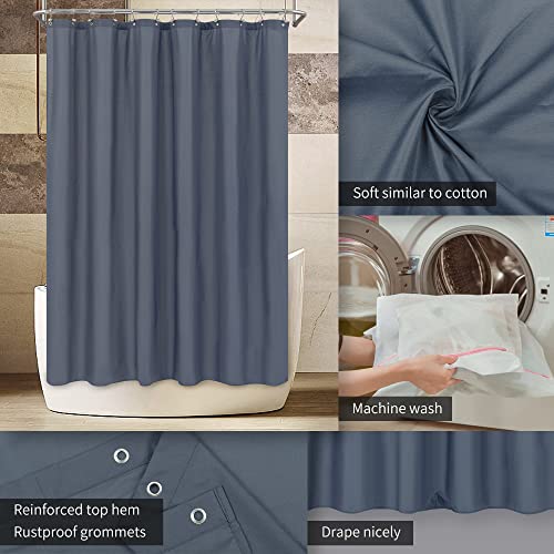 Image of ALYVIA SPRING Stall Waterproof Shower Curtain or Liner Stone Blue, 36x72