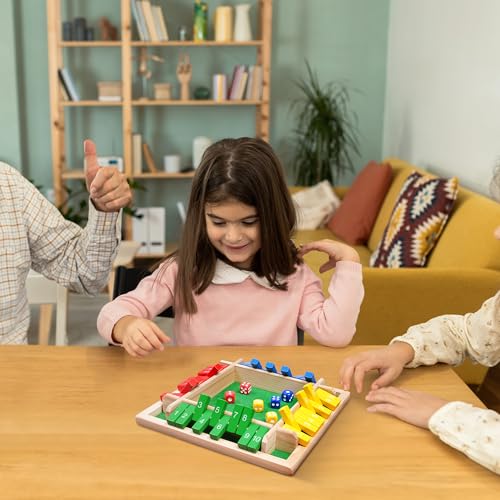 Juego de Mesa Shut The Box tamaño viaje para 4 jugadores miniatura 7