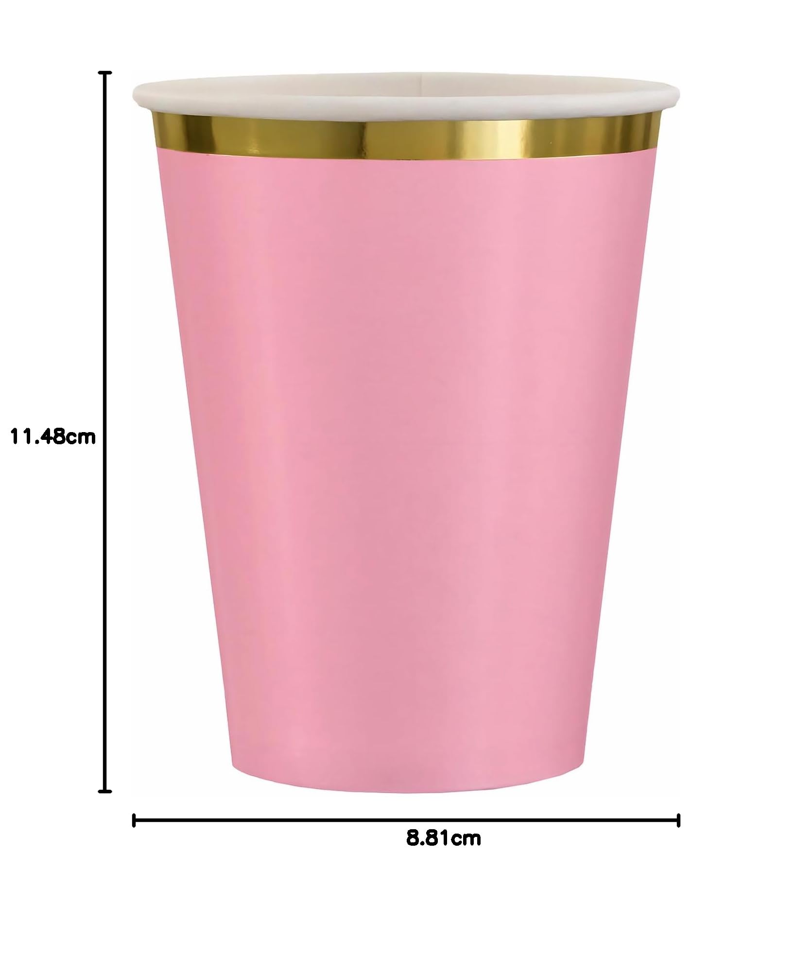 amscan Bicchieri di carta rosa con stampa a caldo (340 g) confezione da 8 – eleganti bicchieri usa e getta per qualsiasi festa ed evento