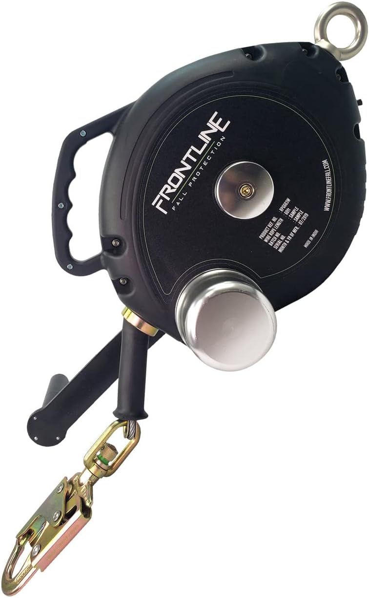 Frontline RPG603W MEGApod 50' 3-Way SRL with Retrieval System | Galvanized Steel Cable | Fall Arrest & Rescue Operations | Meets OSHA Standards