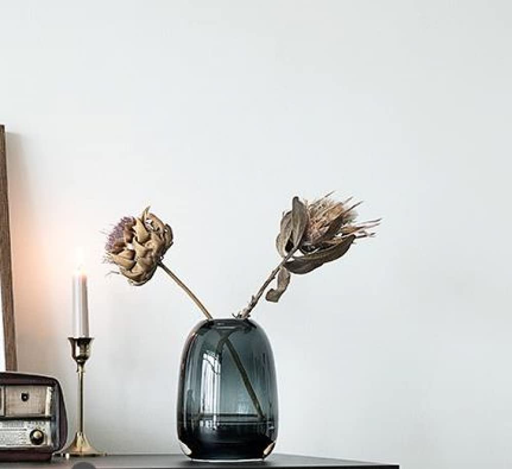 Graue moderne Vasen, dekorative Vasen für Zuhause, Wohnzimmer, Schlafzimmer und Kaminsims. 16 cm