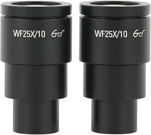 Miniatura 2 de Microscope Accessories Kit 2pcsPair WF20X 25X Lens 30mm Dia Mount Microscopio Accessories for Binocular Zoom Stereo Microscope Microscope Slides