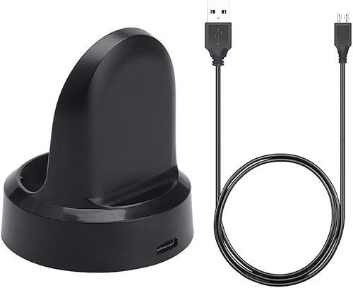 Hvshax - Base de carga compatible con Gear S2, cargador de repuesto para Samsung Gear S2 S2 Classic Smart Watch (negro)
