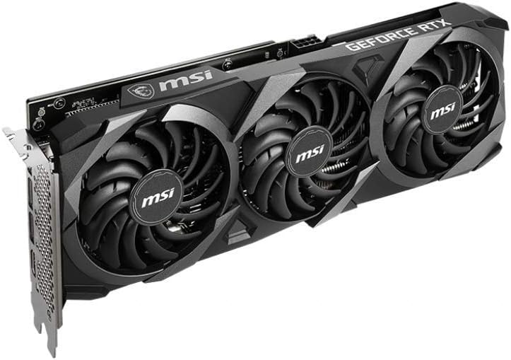MSI Gaming GeForce RTX 3060 Ti 8GB GDRR6 256-Bit HDMI/DP 1695 MHz Ampere Architecture OC Graphics Card (RTX 3060 Ti Ventus 3X OC)