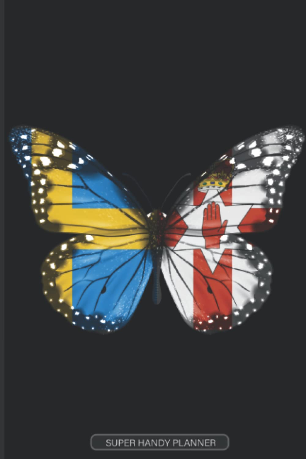 Planner: Swedish Irish Flag Combined Butterfly Flags Of Sweden Northern Ireland